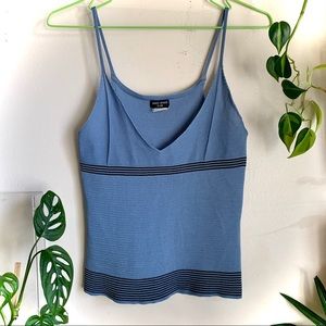 Vintage spaghetti-strap knit tank top